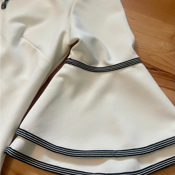 Sharagano White Bell Sleeve Dress Size 4 - Picture 3 of 5
